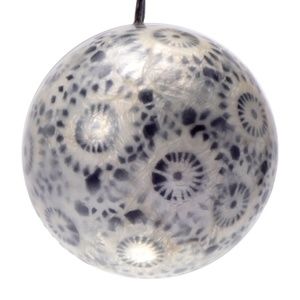 Carnival Hand-made Painted Capiz Christmas Ornament - Snow